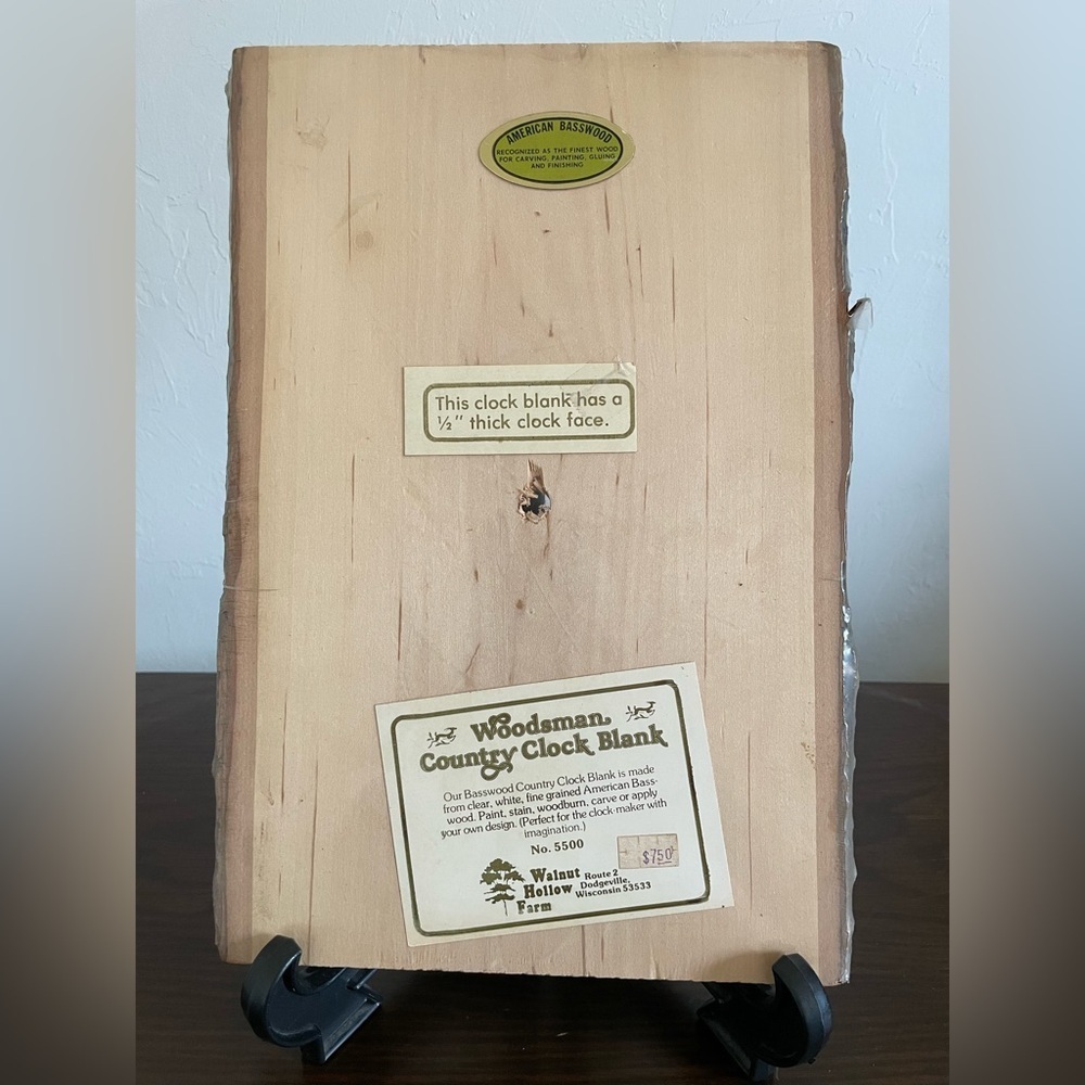Walnut Hollow Basswood Clock Blank craft